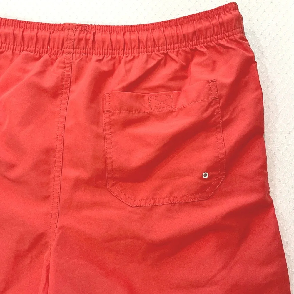 Ocean Pacific OP Mens Swim Shorts‎ M/32-34 Coral Side Stripes Mesh Lined Trunks